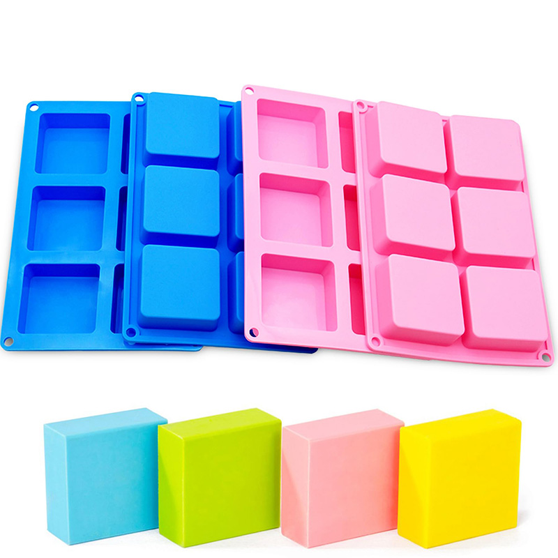 Melt Pour Soap Base - 사각 비누 몰드, 6 구, 들러붙지