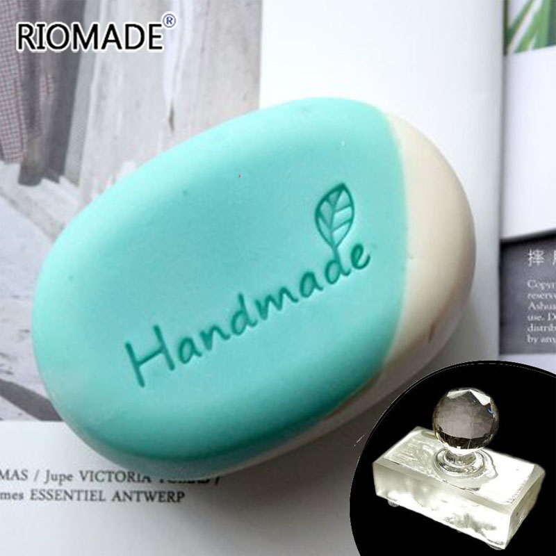 Soap Stamp Custom - 손잡이가 있는 수제 잎 비누 스탬프,