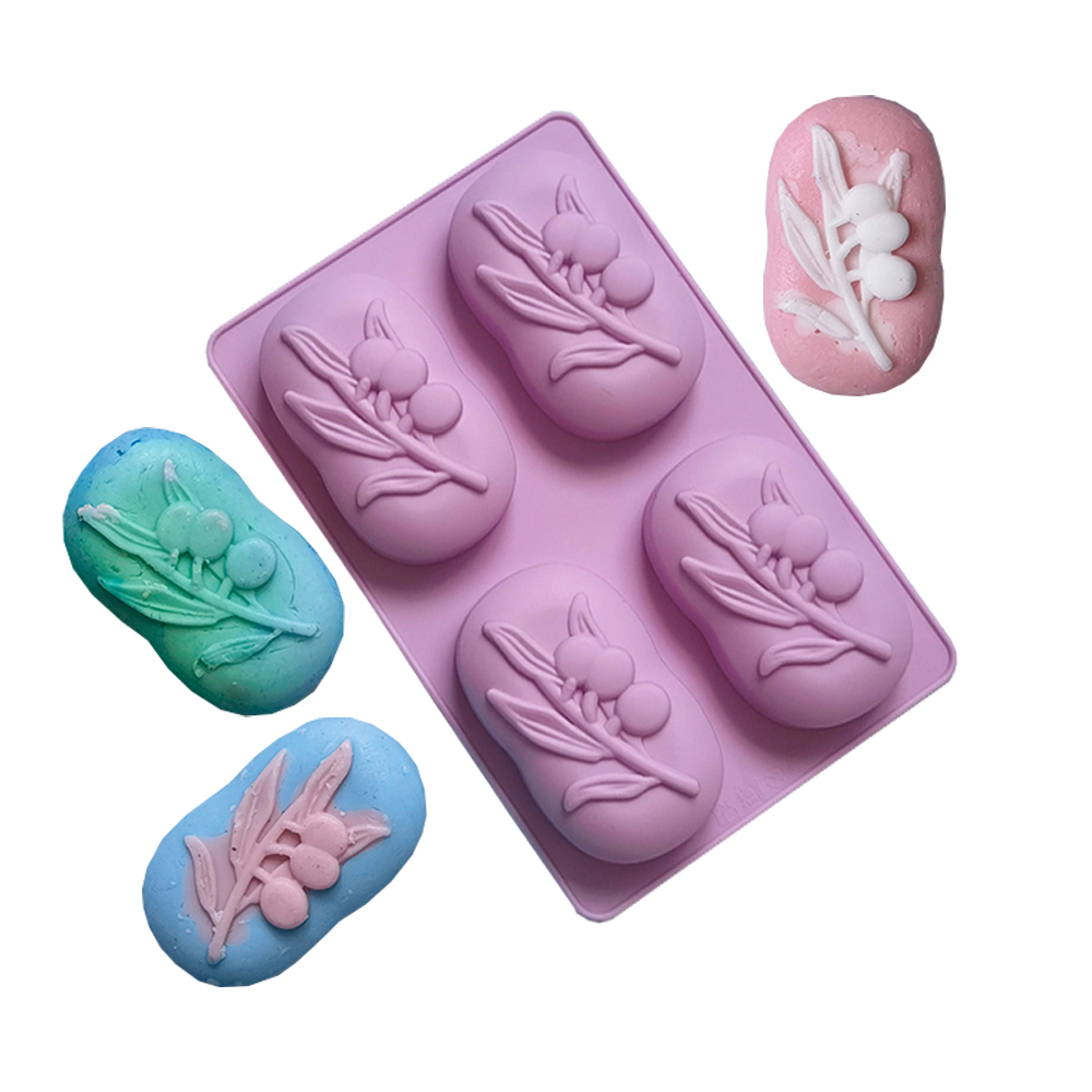 4 캐비티 타원형 올리브 나무 실리콘 비누 금형 DIY - Soap Making Experiment 리뷰 및 가격