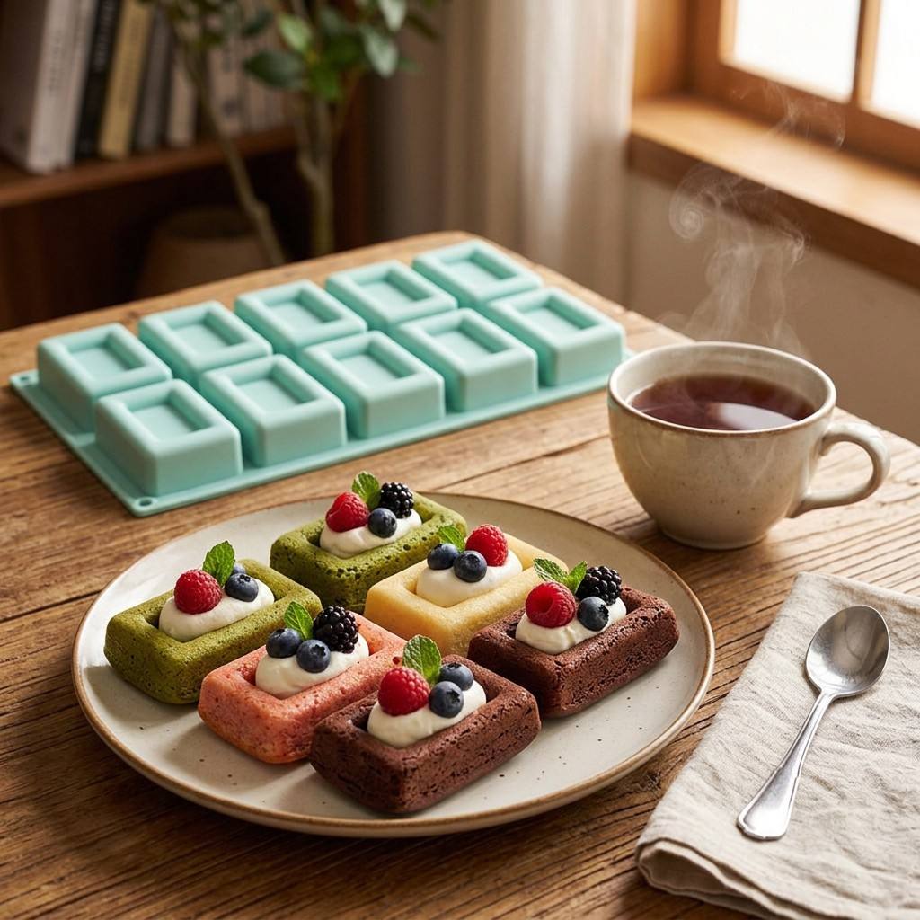 논스틱 10홀 직사각형 실리콘 베이킹 몰드 유연한 테두 - Soap Making Accessories 리뷰 및 가격
