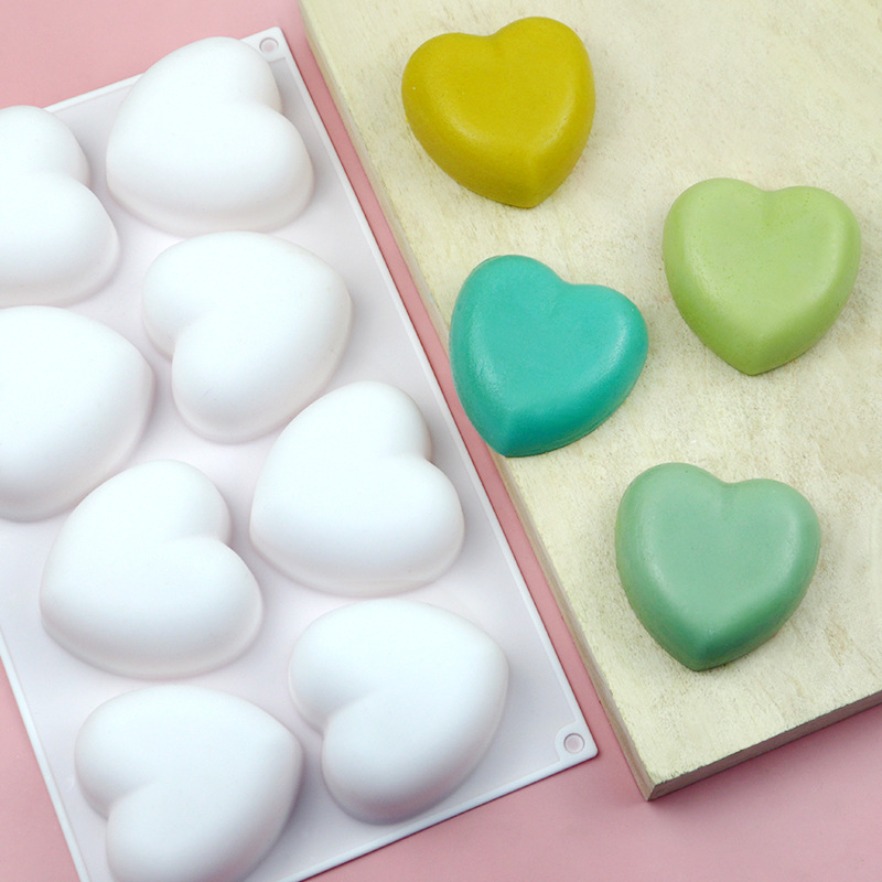 8 Pcs 사랑 심장 실리콘 비누 금형 수제 양초 만들 - Soap Making Experiment 리뷰 및 가격