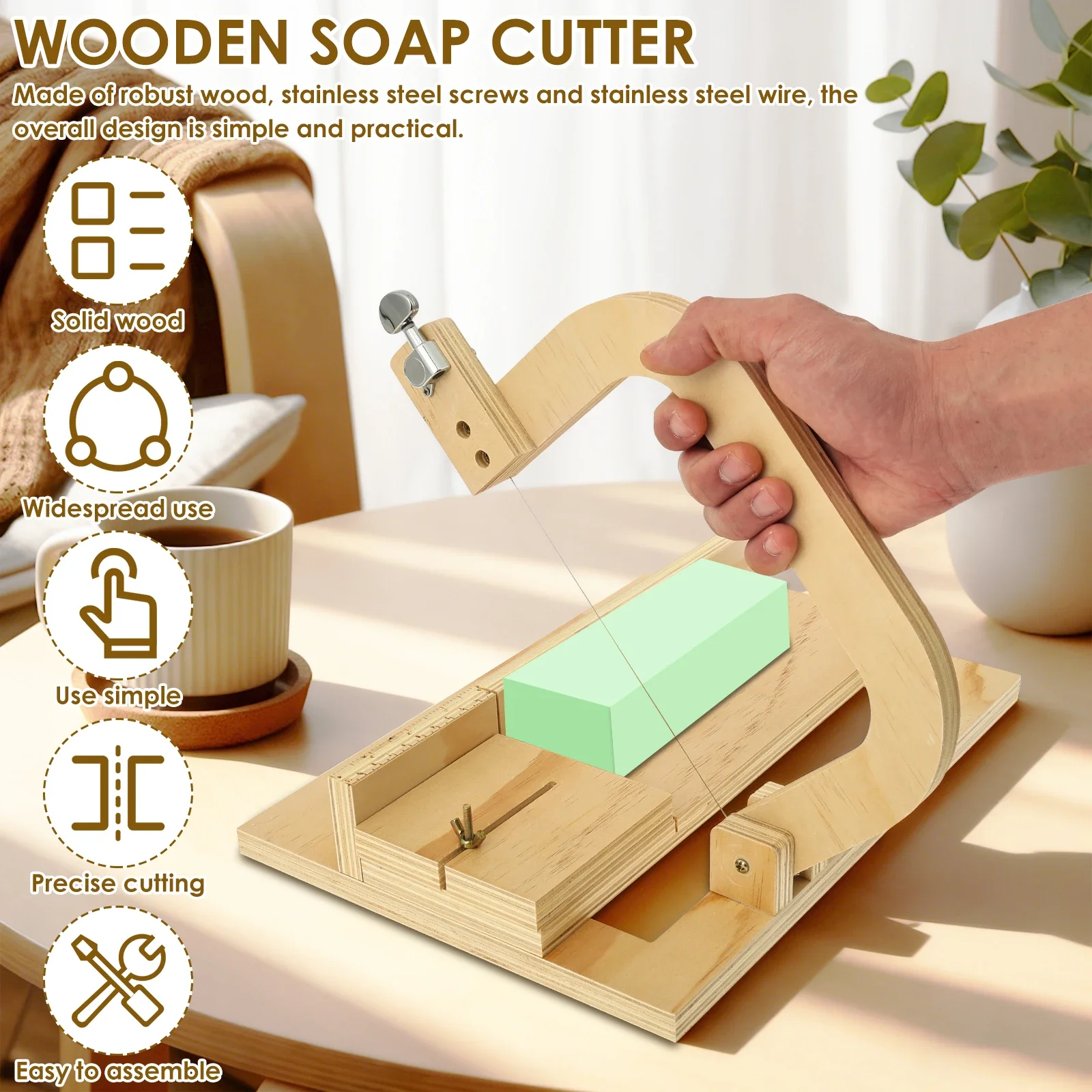 나무 비누 커터 전문 비누 커터 슬라이서, 조절 가능한 - Soap Cutter Wire 리뷰 및 가격