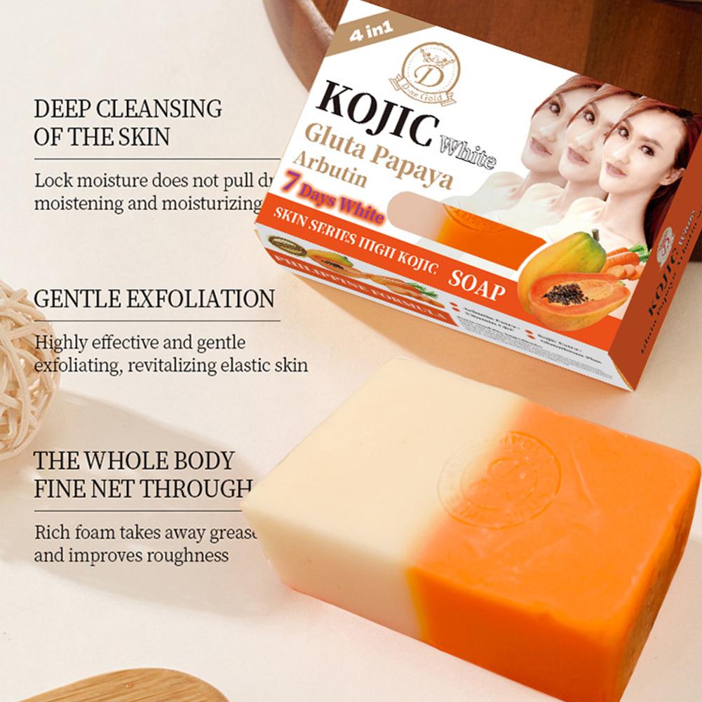 160g 파파야 코직산 에센셜 오일 비누, 비타민 C  - Castor Oil Soap 리뷰 및 가격