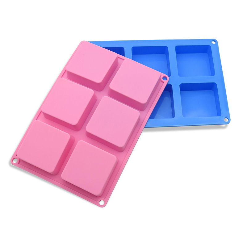 사각 비누 몰드, 6 구, 들러붙지 않는 실리콘 팬,  - Melt Pour Soap Base 리뷰 및 가격