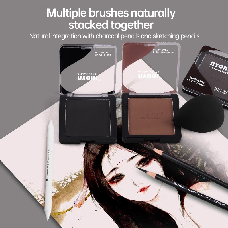 NYONI 드라이 습식 스케치 토너 페인트, 그라파이트 - Activated Charcoal Powder 리뷰 및 가격