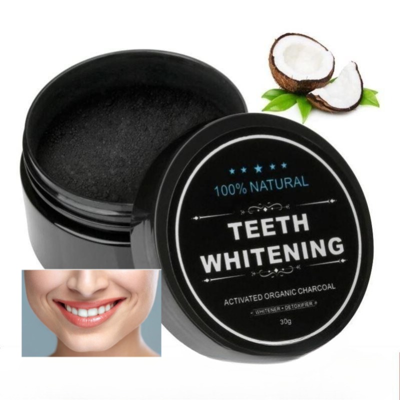 활성탄 치아 미백 파우더 1박스, 숯 치아 클리닝 파우 - Activated Charcoal Powder 리뷰 및 가격