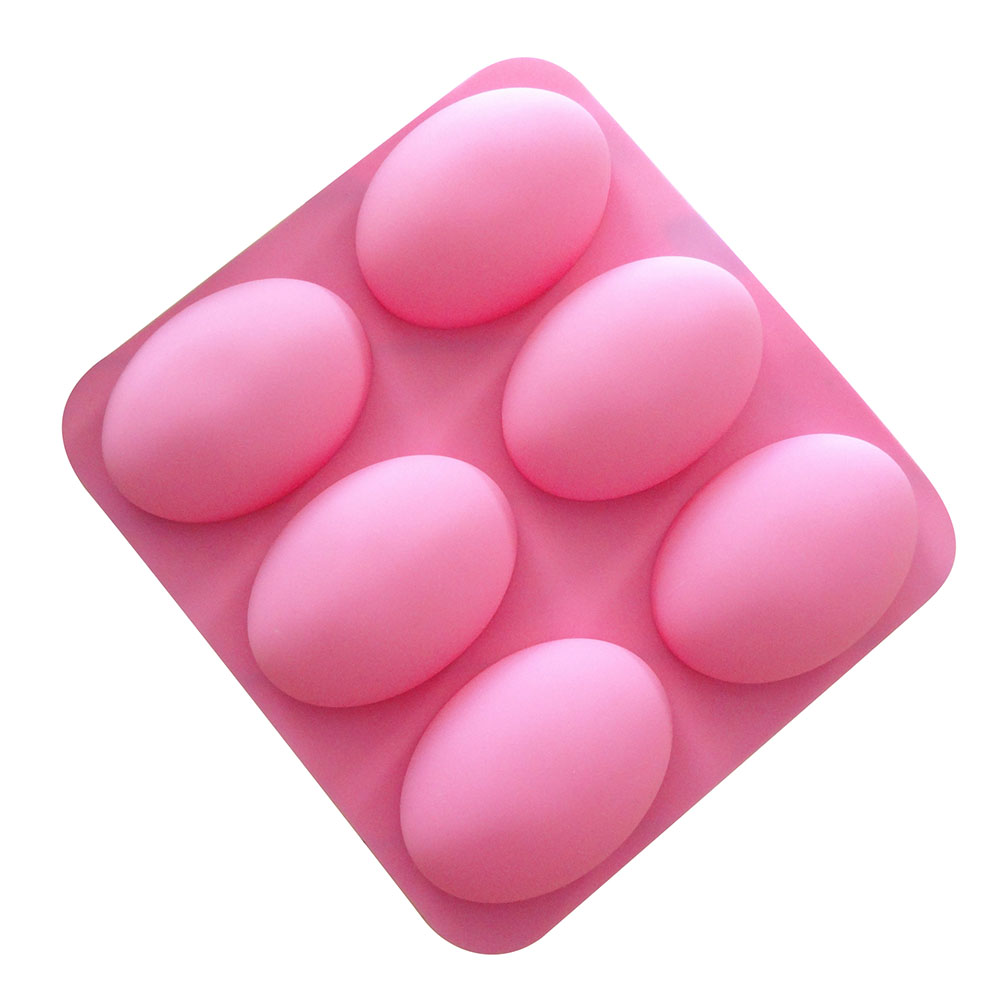 6 캐비티 케이크 베이킹 팬용 다기능 타원형 실리콘 비 - Soap Making Accessories 리뷰 및 가격