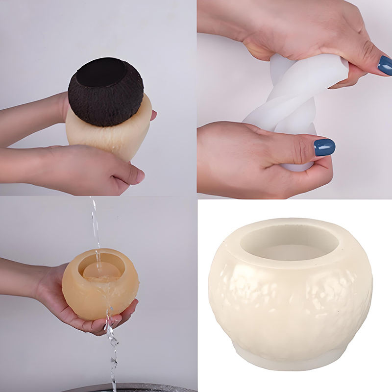 3D 시뮬레이션 코코넛 실리콘 몰드 아로마테라피 캔들  - Melt Pour Soap Base 리뷰 및 가격
