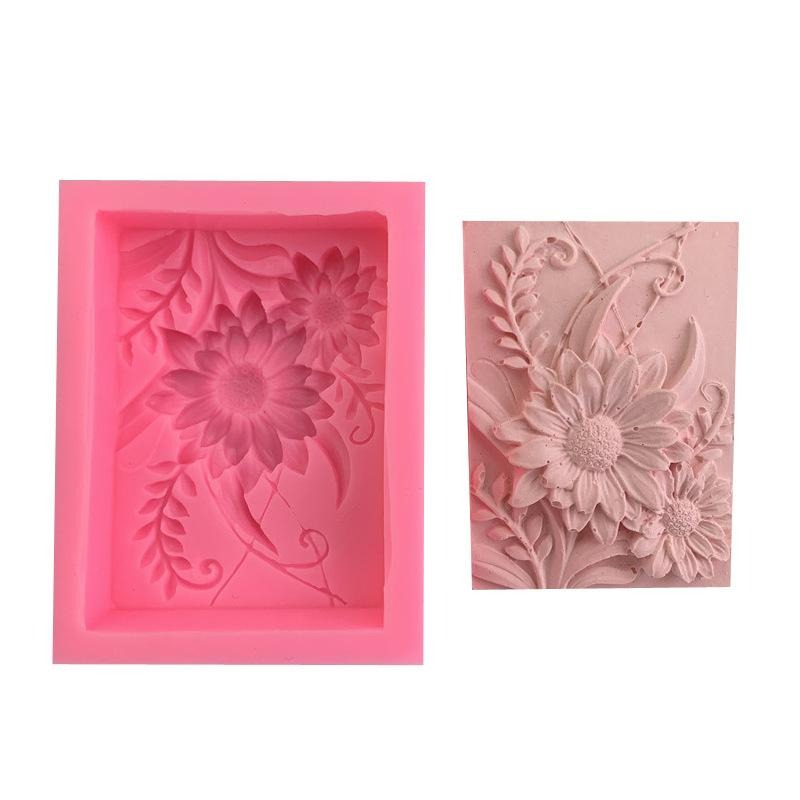 1pc 3D 사각형 장미 꽃 실리콘 비누 몰드 수제 릴 - Soap Making Experiment 리뷰 및 가격
