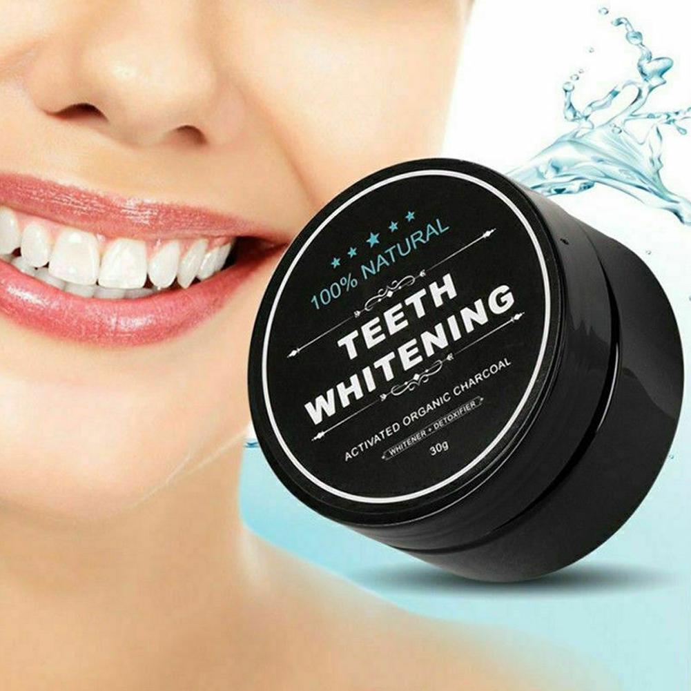 활성화된 유기농 숯 가루 치아 미백 강화 치아 클리너  - Activated Charcoal Powder 리뷰 및 가격